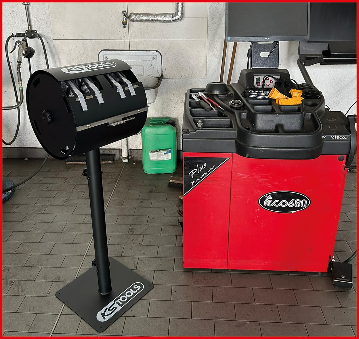 KS Tools 800.0105 Halter für Klebegewichterollen mit Standfuß