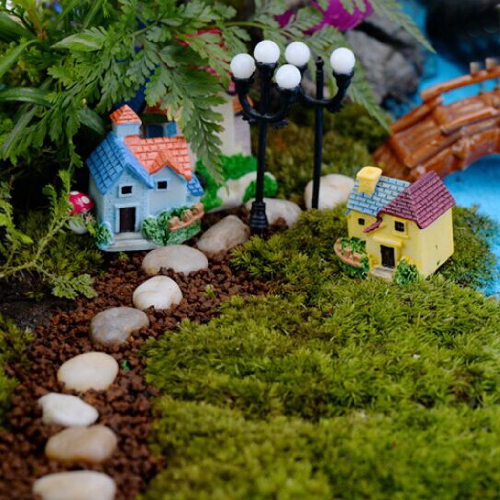 Miniatura Legno E Piscina Blu Per Casa Delle Bambole – 4 Cm – Decorazione Da Giardino Fatato In Resina