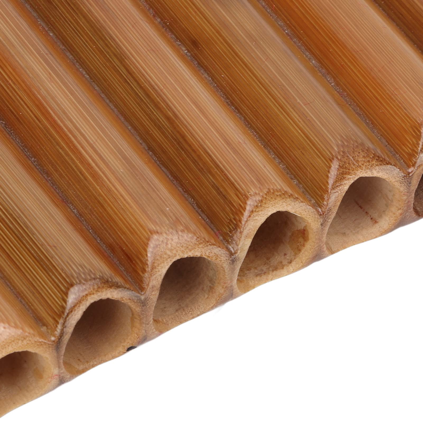 Flauta de Pan de bambú Instrumento de Viento de Madera, 15 Tubos Flauta de Pan para Concierto Flauta de Pan Flauta de Pan 15 Tubos Flauta de Pan Pipas de Pan (Mano izquierda)