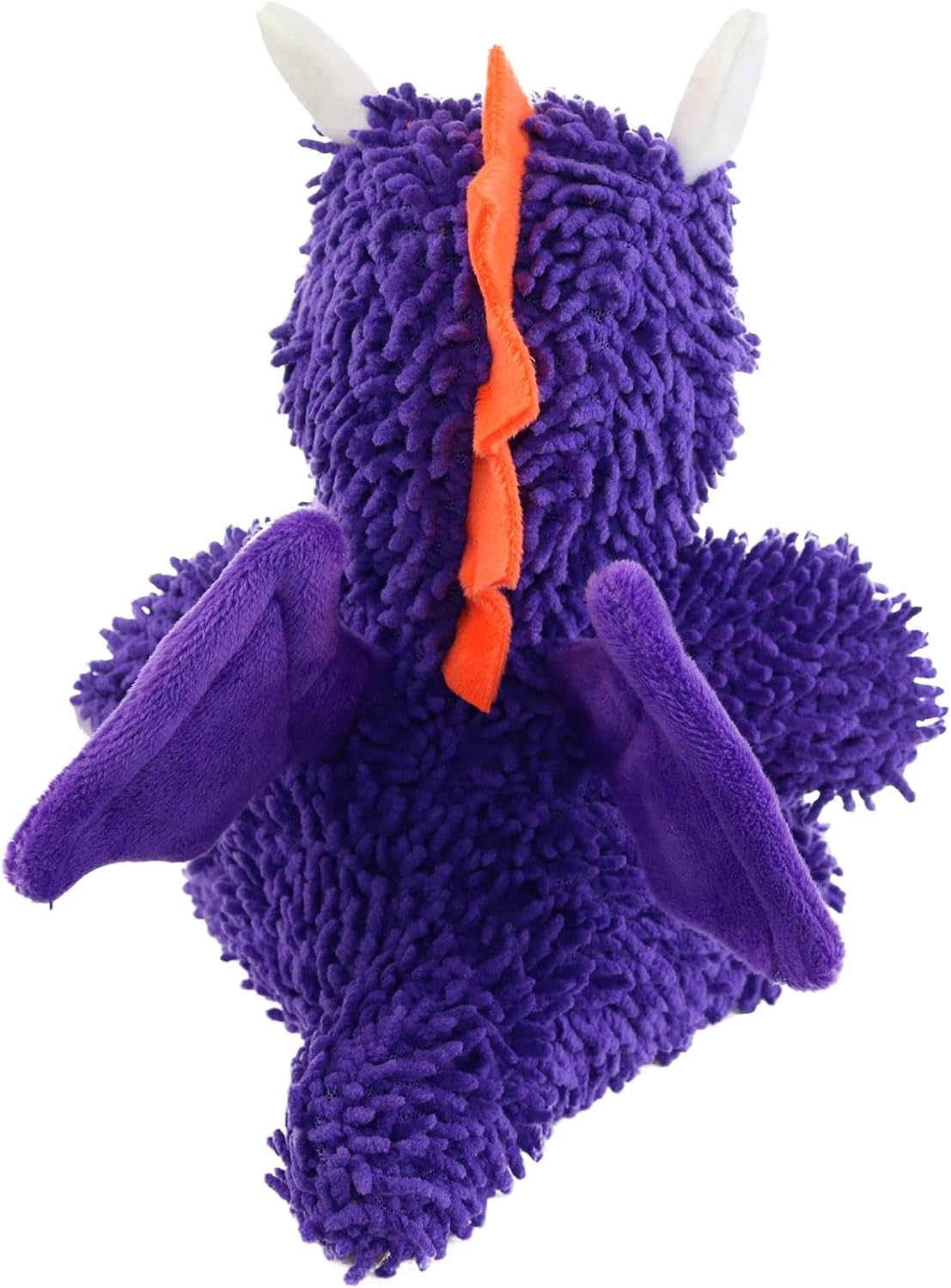 MIGHTY- Microfiber Ball - Dinosaur & Dragons - Made with Squeaker Balls and Minimal Stuffing. Strong & Tough. Interactive Play. Machine Washable & Floats (Dragon Purple, Medium)