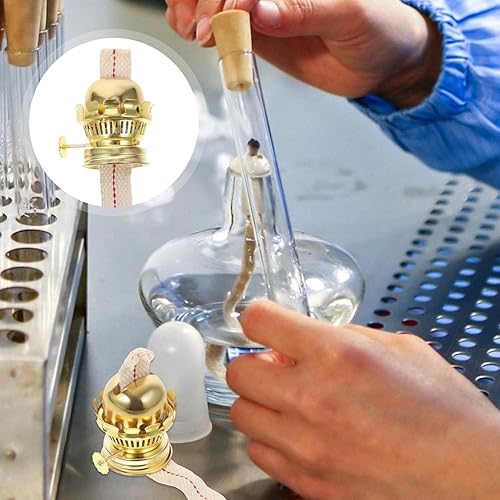 Miniatura 6 de Garneck 5 juegos de quemador de lámpara de aceite, quemador de lámpara de aceite y queroseno con cuello reductor y mecha de lámpara de algodón,