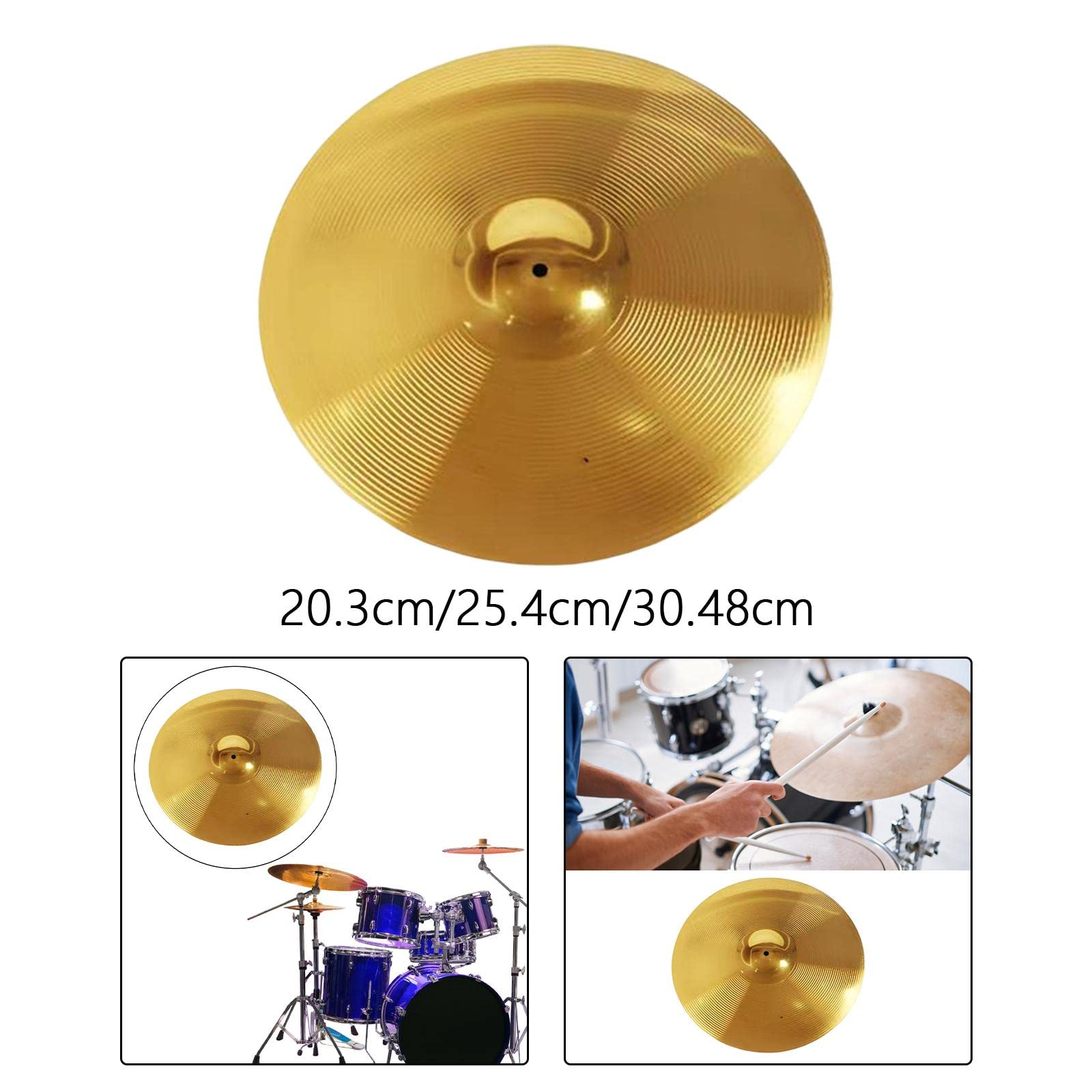 CALANDIS® Brass Crash Cymbal for Drum Players Professional Percussion Instruments 8Inch - Image 2 thumbnail