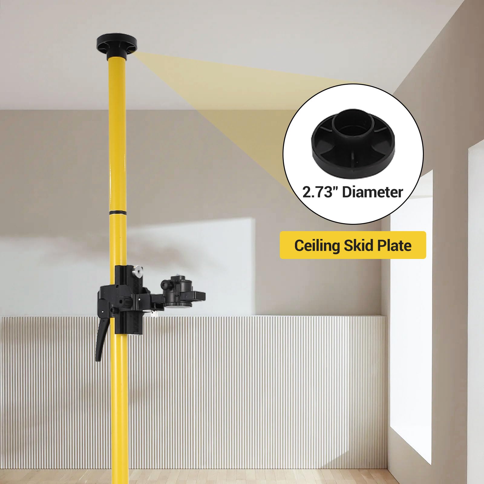 Garvee Kit professionnel pour niveau laser – Perche télescopique avec trépied, hauteur réglable jusqu'à 4,2 m, adaptateurs filetés 1/4"-20 & 5/8"-11, compatible niveaux rotatifs et à lignes
