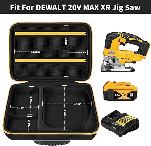 Miniatura 2 de ANKHOH Funda para sierra de calar DEWALT 20V MAX XR DCS334B, bolsa de almacenamiento de herramientas eléctricas para hoja de sierra de habilidad,