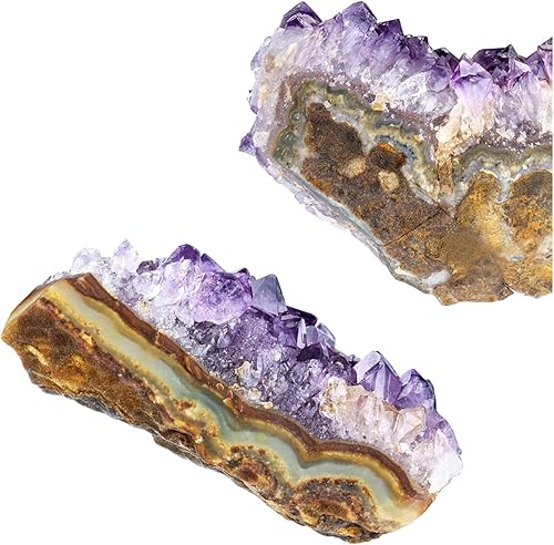 Miniatura 7 de Top Plaza Piedras de cristal curativo de cuevas de geoda de amatista natural, racimo de roca druzy brujería, espécimen de amatista cruda (0.44 a