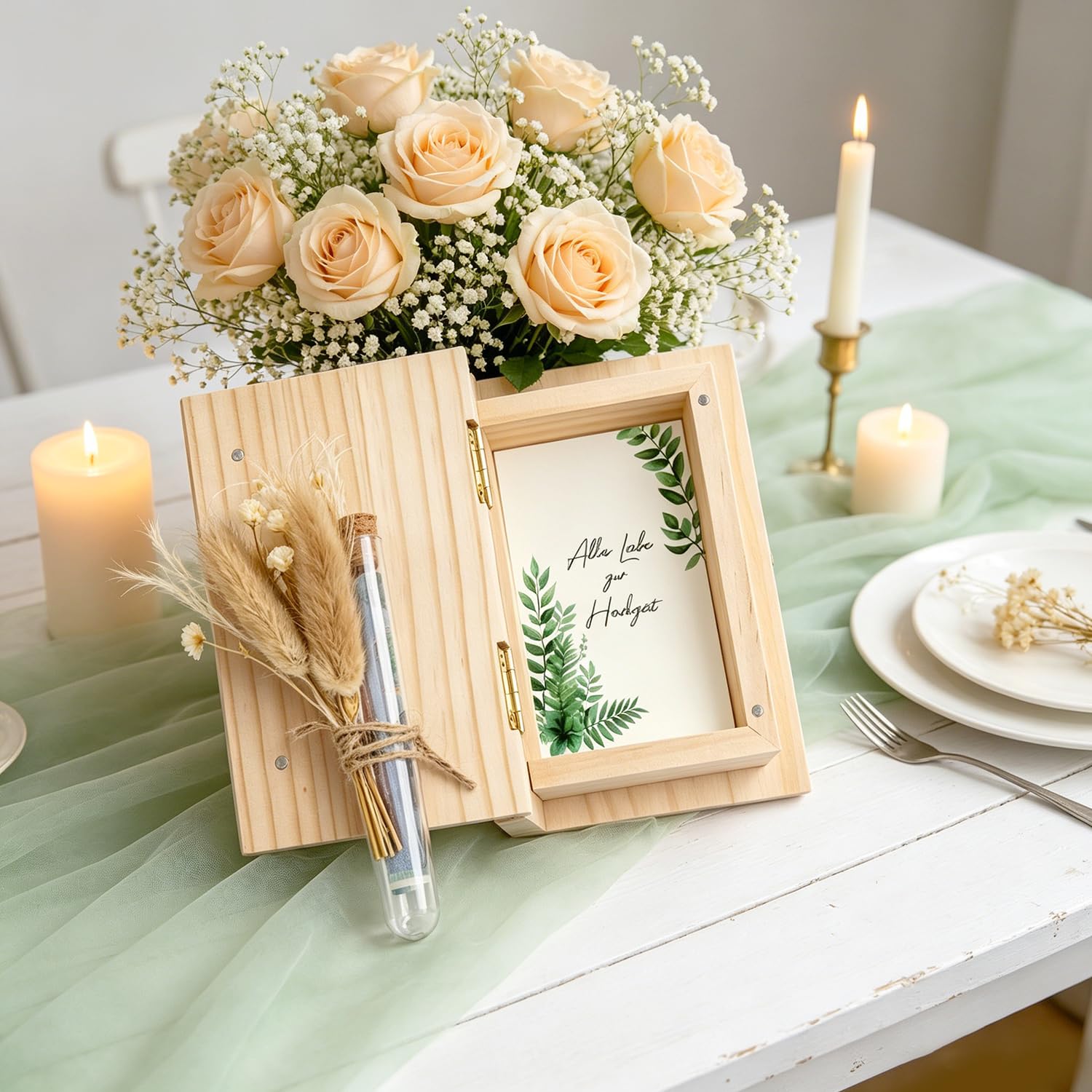 Regalo Matrimonio Denaro in Legno, Scatola Portasoldi Creativa, Biglietto Auguri Matrimonio Originale in Legno, Regali per Nozze in Contanti, Idee Regalo da Fare agli Sposi