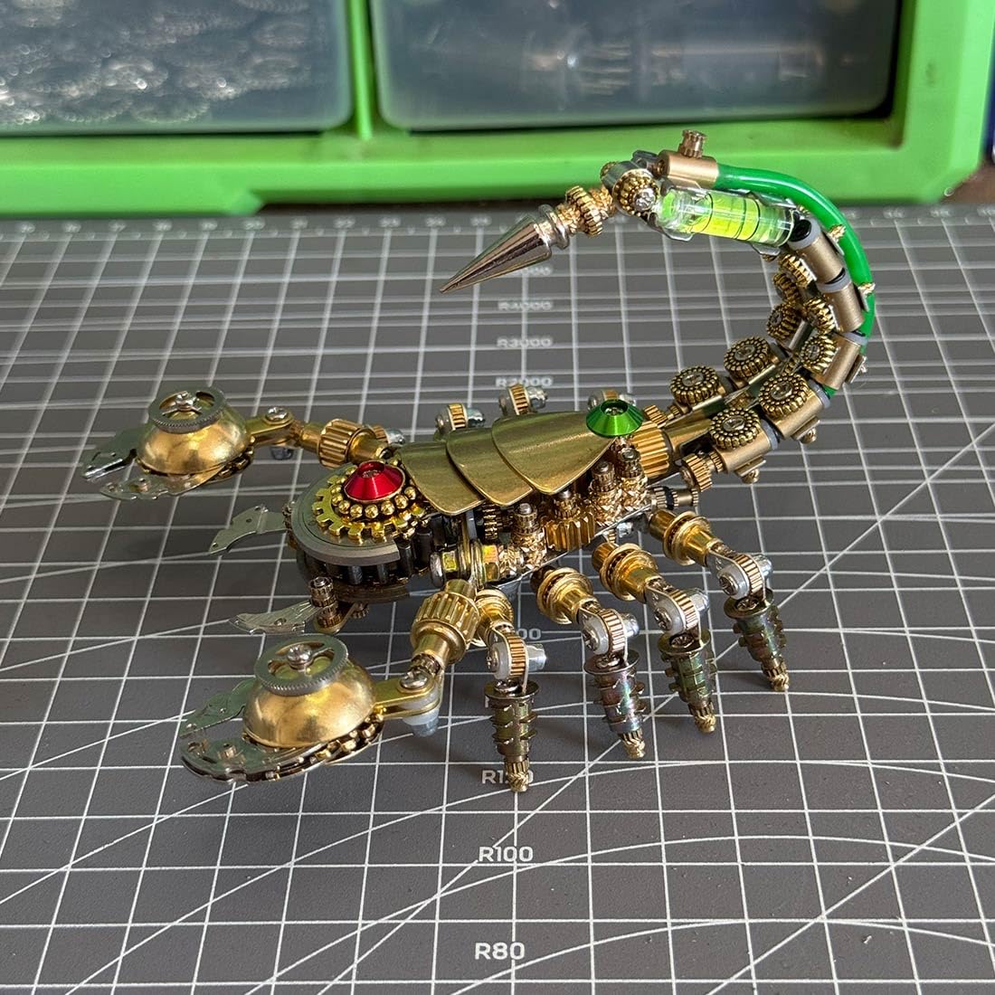 3D-Steampunk-Metallmodellbausatz „Mechanischer Kriegsskorpion“, kreatives, trendiges Display (450 Teile+)