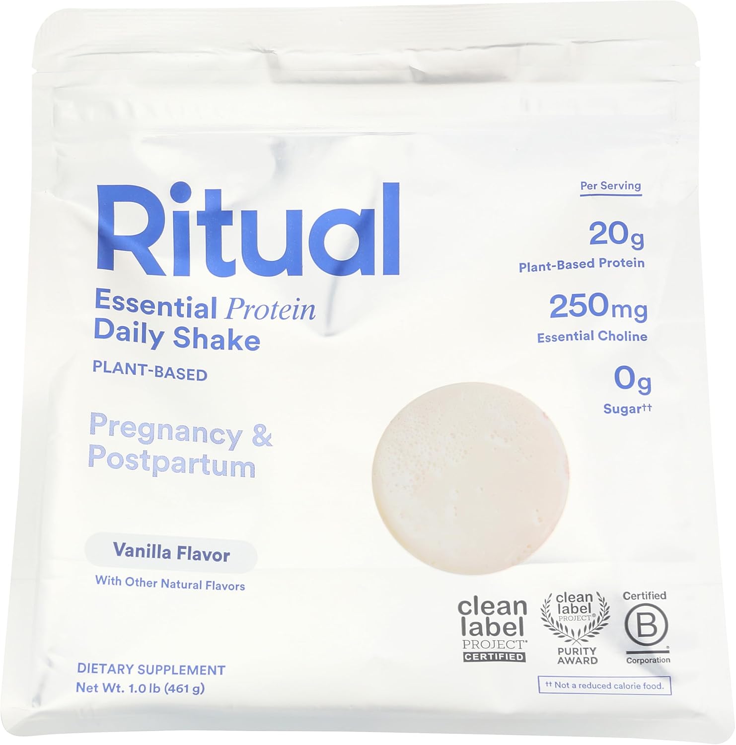 Ritual, Protein Shake Daily Essntl Pregnacy Postpartum Van, 16.26 Ounce