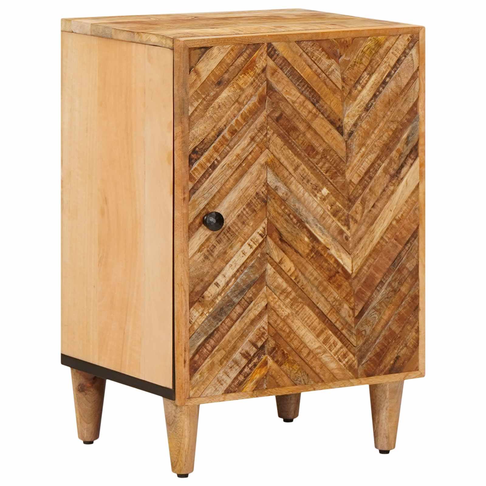 Set di 4 armadietti da bagno in legno massiccio di mango con specchio e