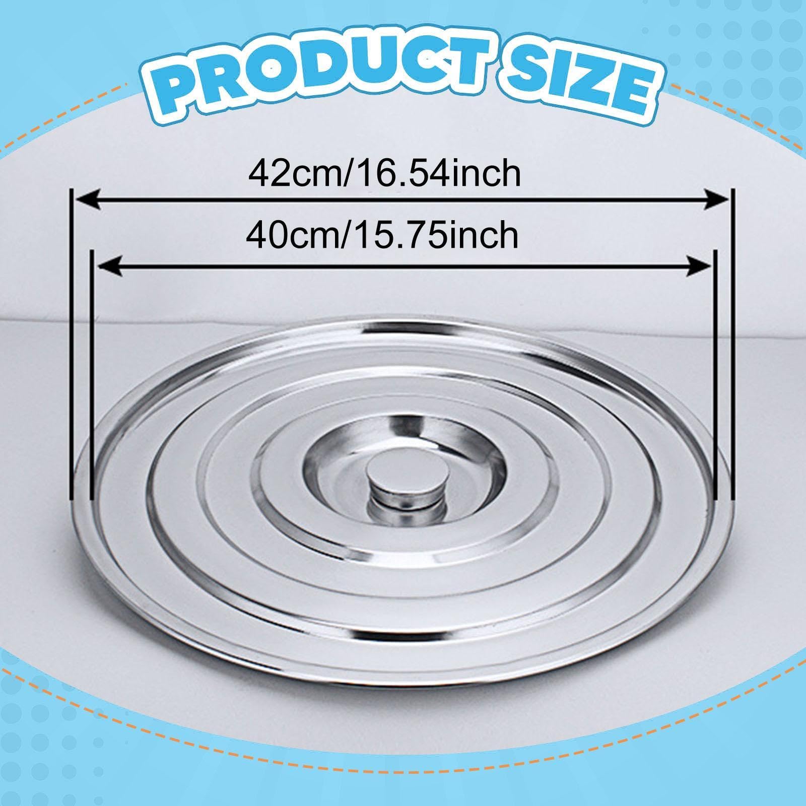 Coperchio in Acciaio Inox per Pentole, Padelle, Zuppe, Multifunzionale, Robusto E Facile da Pulire, Ideale per La Cucina, Feste, Diametro Interno 40