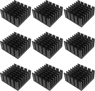 9PCS Aluminum Heat Sink 20 * 20 * 10MM Heatsink Cooler for Mos Cooling IC Slug (with Back Tape)