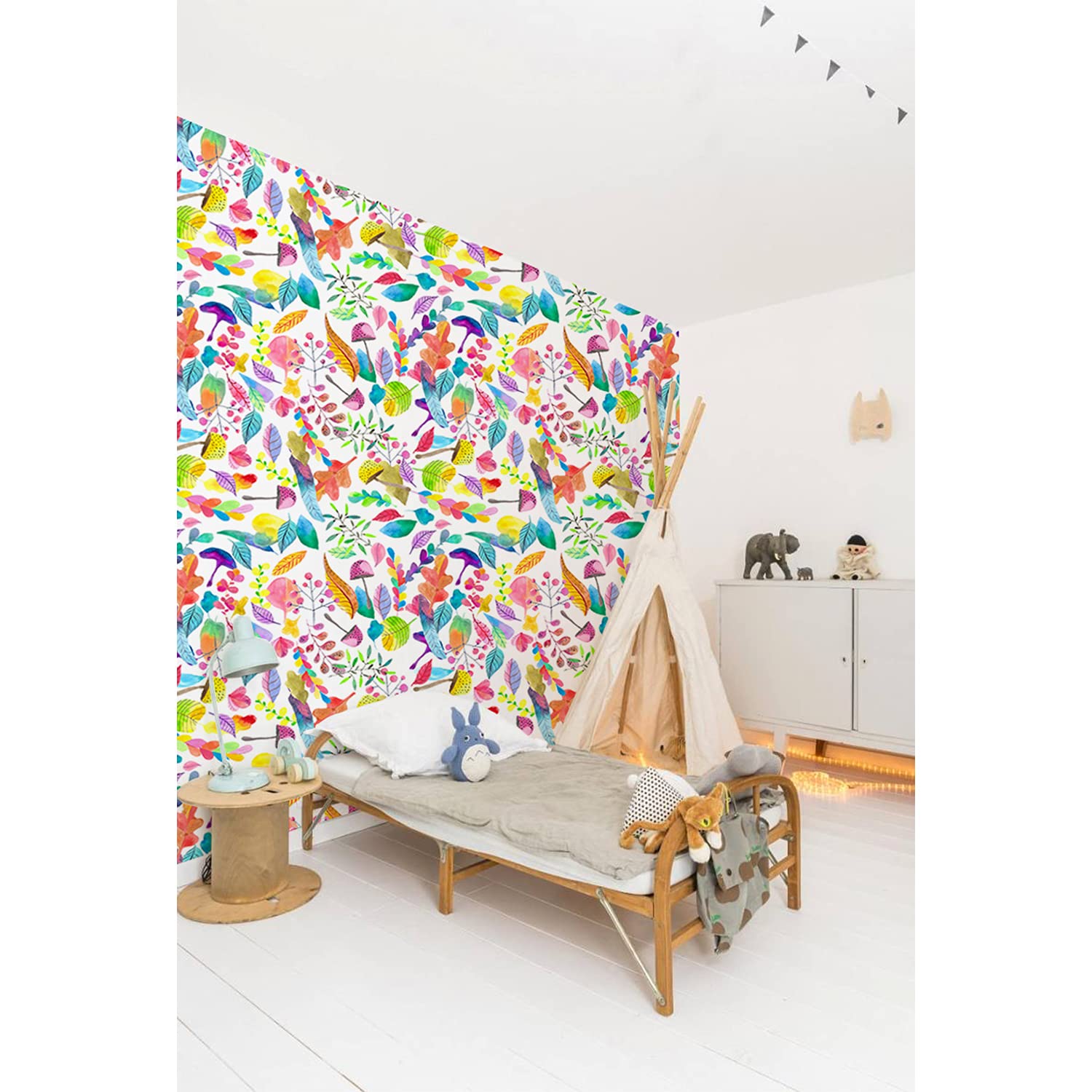 Adhesivo decorativo fotomurale 152x104 cm lavable contra manchas en pared