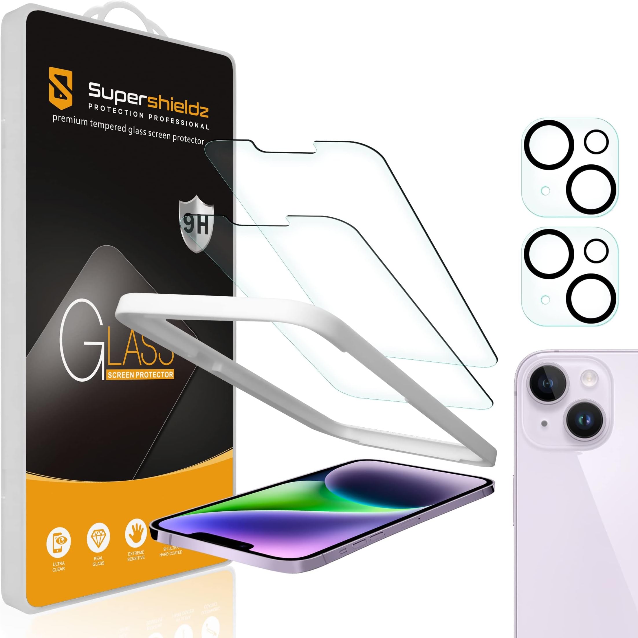 Amazon.com: Supershieldz (2 Pack) Designed for iPhone 14 (6.1 inch ...