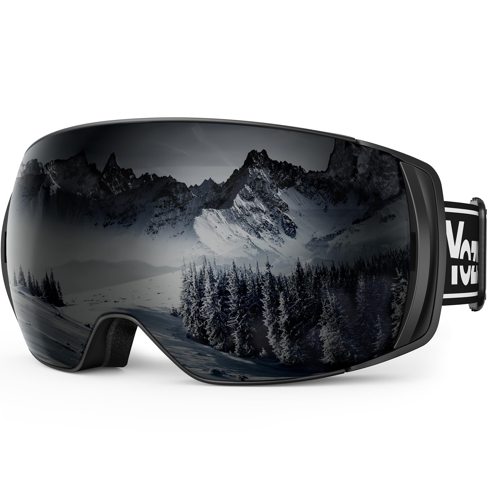 YOZISS Maschera da Sci uomo donna,OTG Maschera da Snowboard, Protezione UV400 Occhiali da Sci Snowboard, Occhiali da Motocross per ciclismo Equitazione Arrampicata Sci