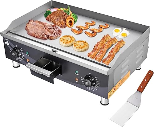 Miniatura 10 de Yescom WeChef 3000 W 22 "" Plancha eléctrica para encimera, placa plana comercial, parrilla para restaurante, barbacoa, 26ECG003-22IN-11-1