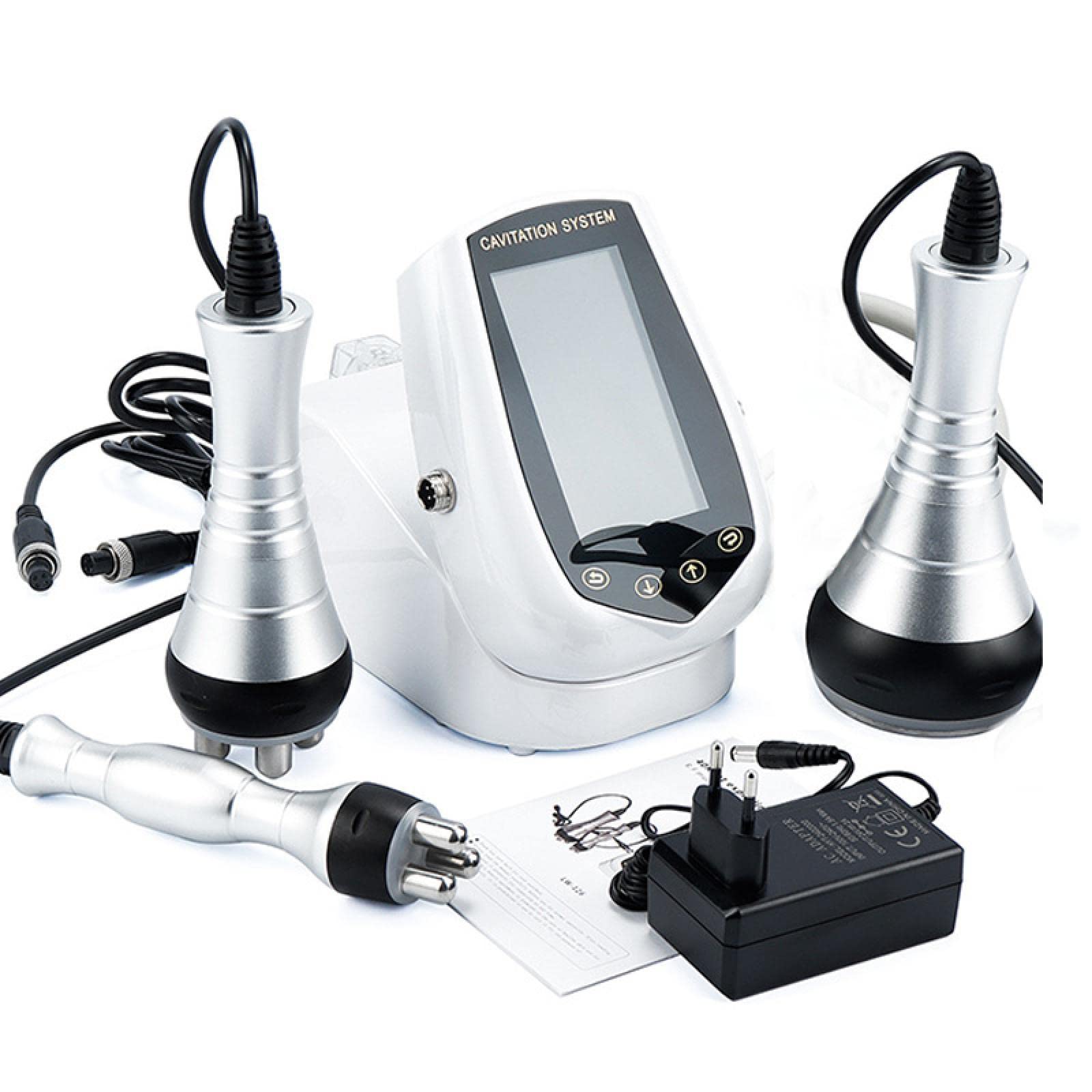 Body Beauty Device 40 Khz 3 in 1 Rf Radio Frequency Fat Blaster Ultrasonic Cavitation Weight Loss Slimming Body Sculpting Massager metal handle