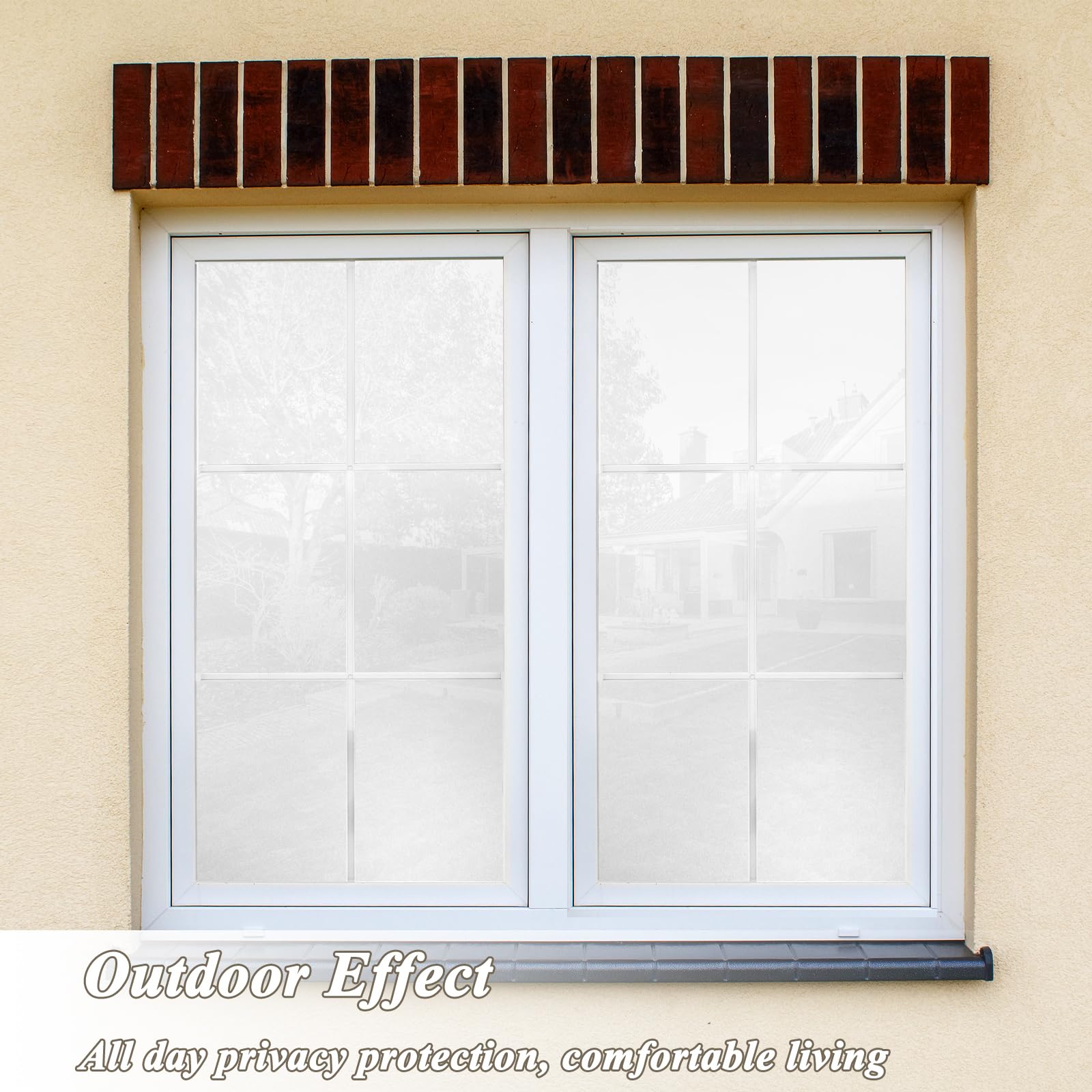 HONLONE Frosted Window Film Privacy 75X400Cm Frosted Glass Film for Windows Anti-Glare Privacy Screen Soft Natural Light for Living Room Bedroom - Image 4