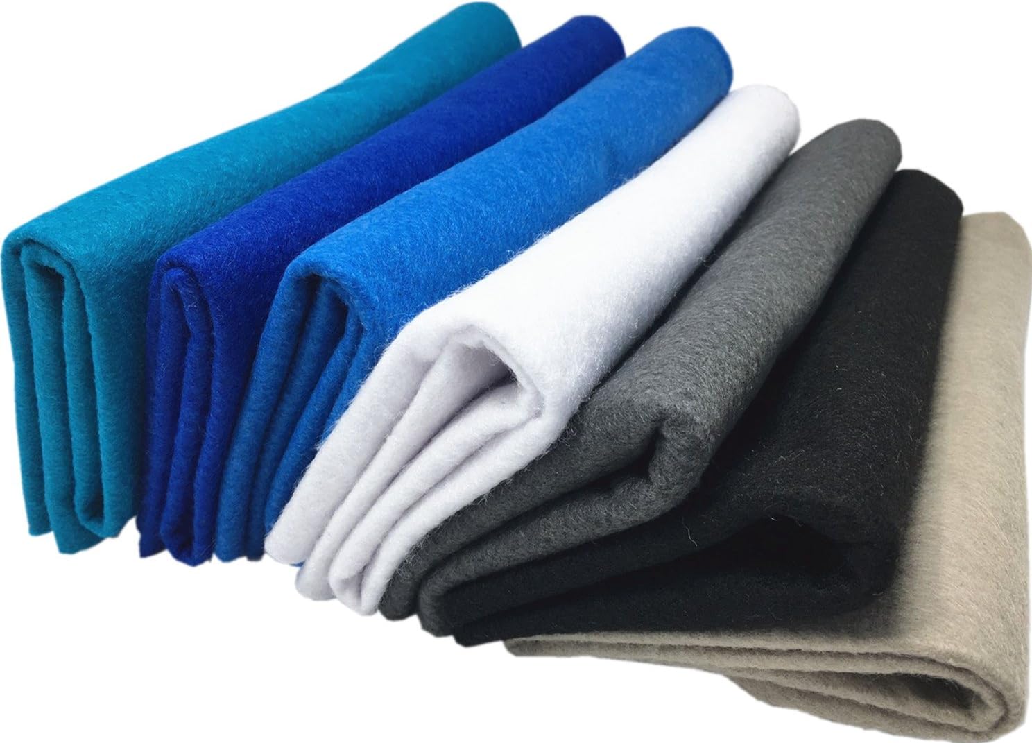 Felt Squares, Misscrafts 7pcs 18" X 18" 1.4mm Thick Soft Felt Fabric Sheet Nonwoven Assorted Colors Patchwork Pack with Thread Bag for DIY Craft Patchwork Sewing Winter Series