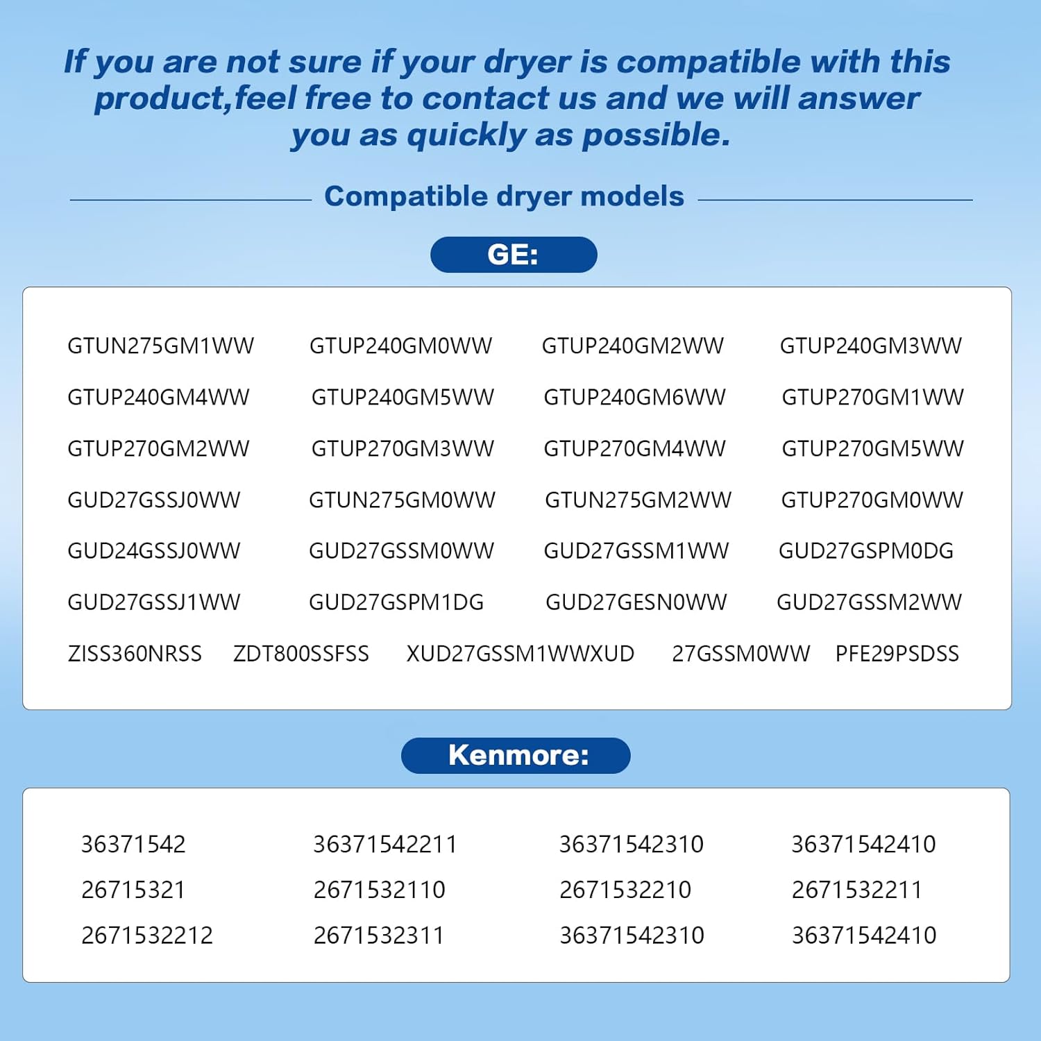 WE25M74 GE Gas Dryer LP conversion kit Compatible with Kenmore GE Gas Dryer