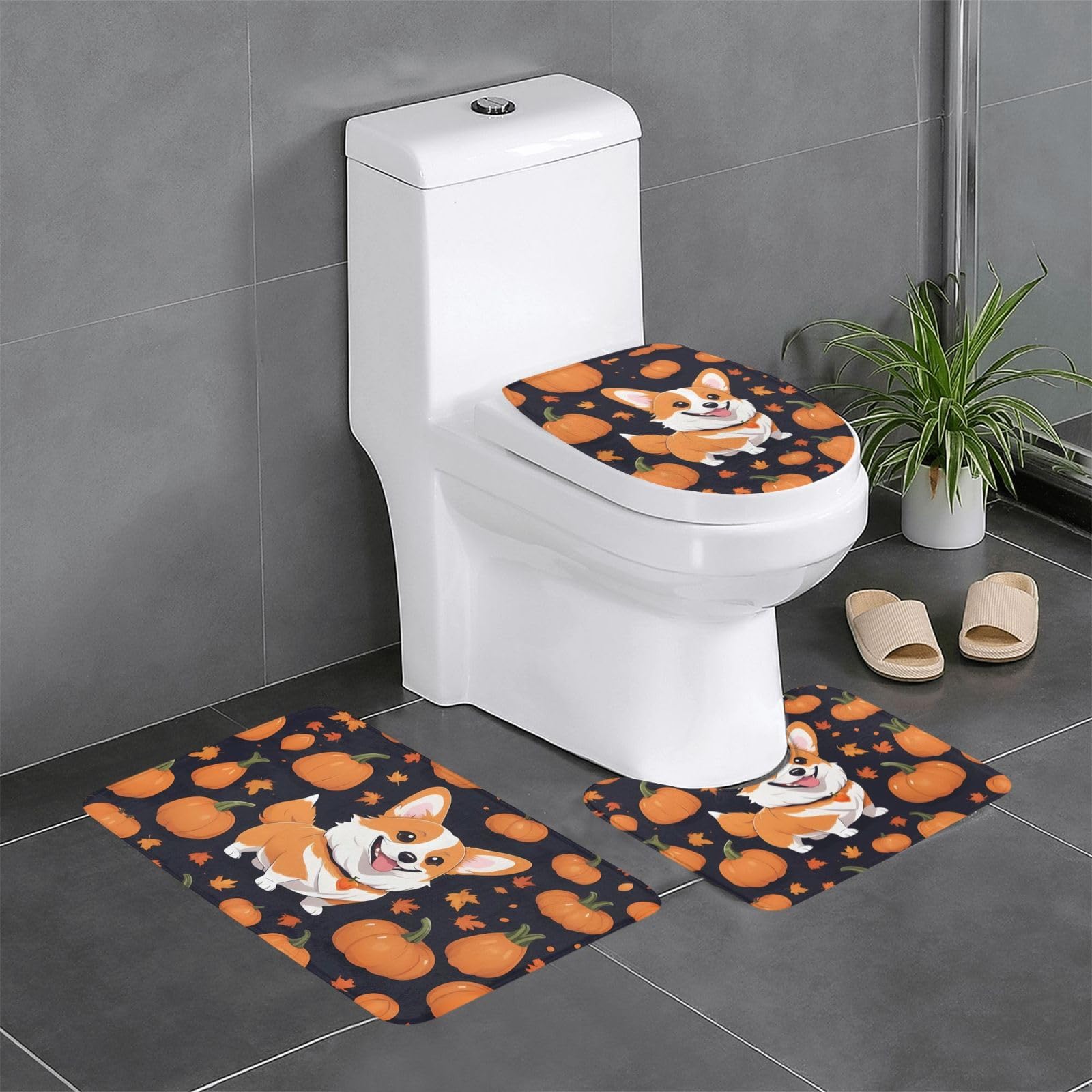 Tapis de salle de bain antidérapant fini les glissades lot de 3 tapis WC