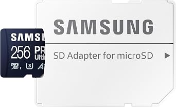 Samsung PRO Ultimate microSD card + SD adapter, 256 GB, smartphones, drone and action camera, UHS-I U3, 200 MB/s reading, 130 MB/s writing, MB-MY256SA/WW