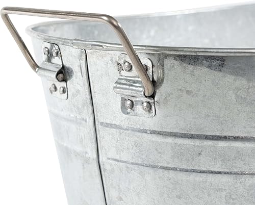 Miniatura 10 de Simple Elements - Bañera galvanizada para bebidas de 2.5 galones, cubo de hielo multifuncional, bañera de bebidas para fiestas, eventos y decoración