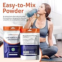Vista 6 de Vitamatic Lactobacillus Salivarius - Polvo probiótico - Soporte digestivo - 3.53 oz (3.5 onzas) - 100 porciones