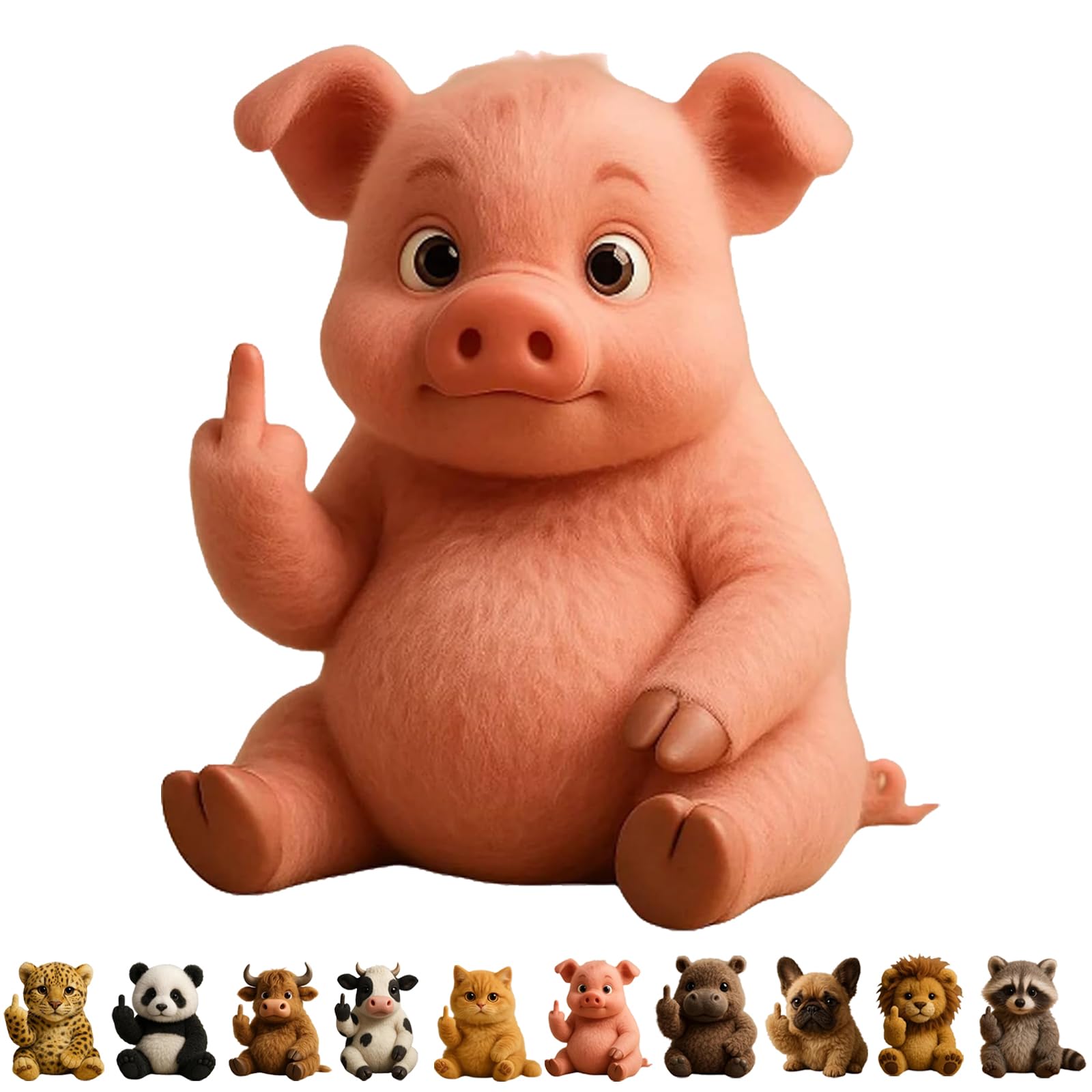 Middle Finger Plush Animal Toy,attitude Finger Plush Animal,middle Finger Plush Highland Cow,Funny Soft Middle Finger Plush Animals,Stress Relief Decor Gift,Unique Gifts for Home Office Decor-J