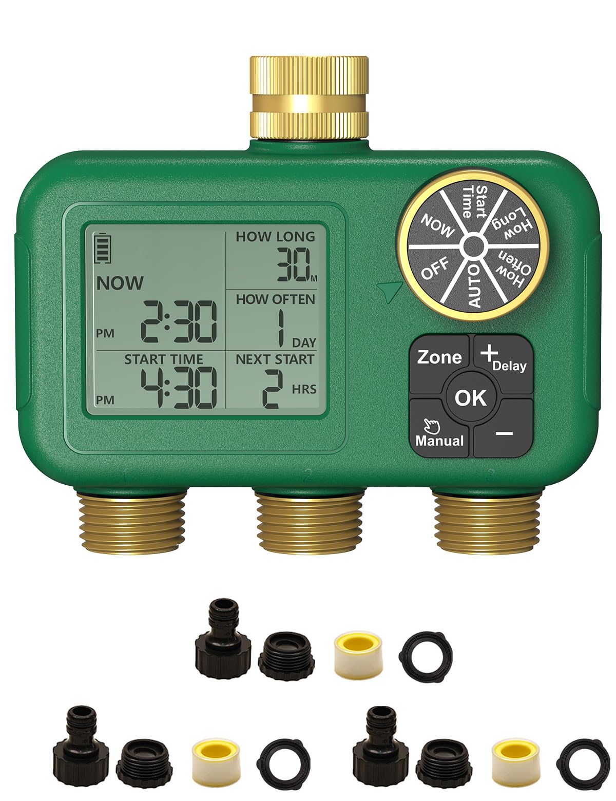 MOES Minuteur d'eau TWV-CR03 3 zones évite le gaspillage et les plantes sèches