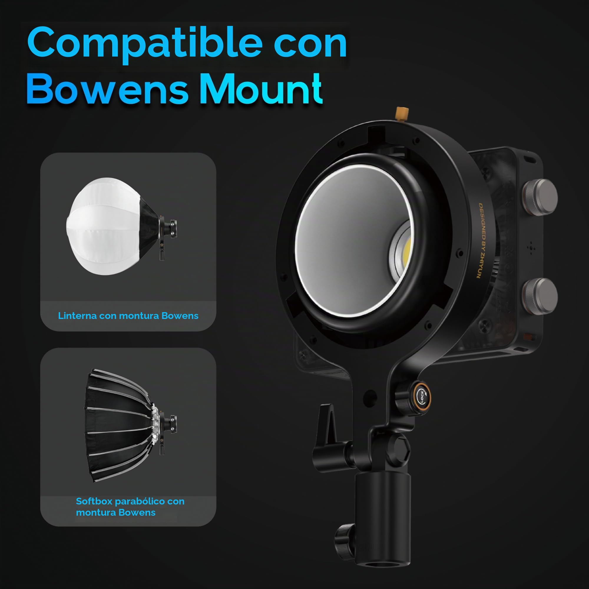 Amazon.com: ZHIYUN MOLUS X100 Combo V2 versión mejorada 100W LED