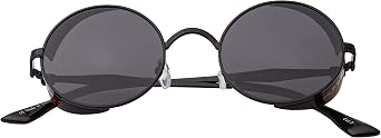 UltraByEasyPeasyStore Steampunk Circle Sunglasses Retro Mens Women Cosplay Cyber Vintage UV400 Goggles
