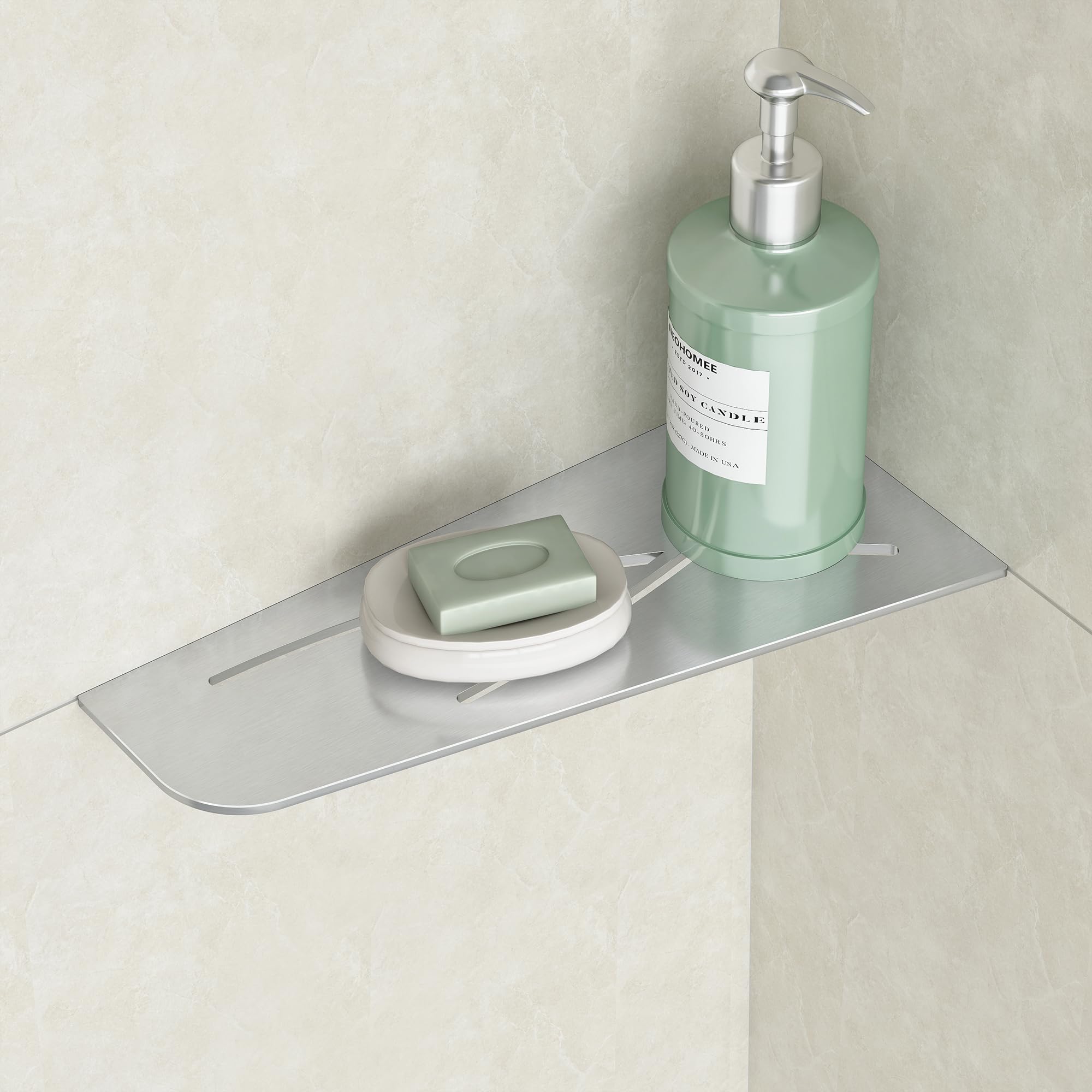 Étagères de douche d'angle en inox 304 pour organiser vos flacons dans la salle de bain