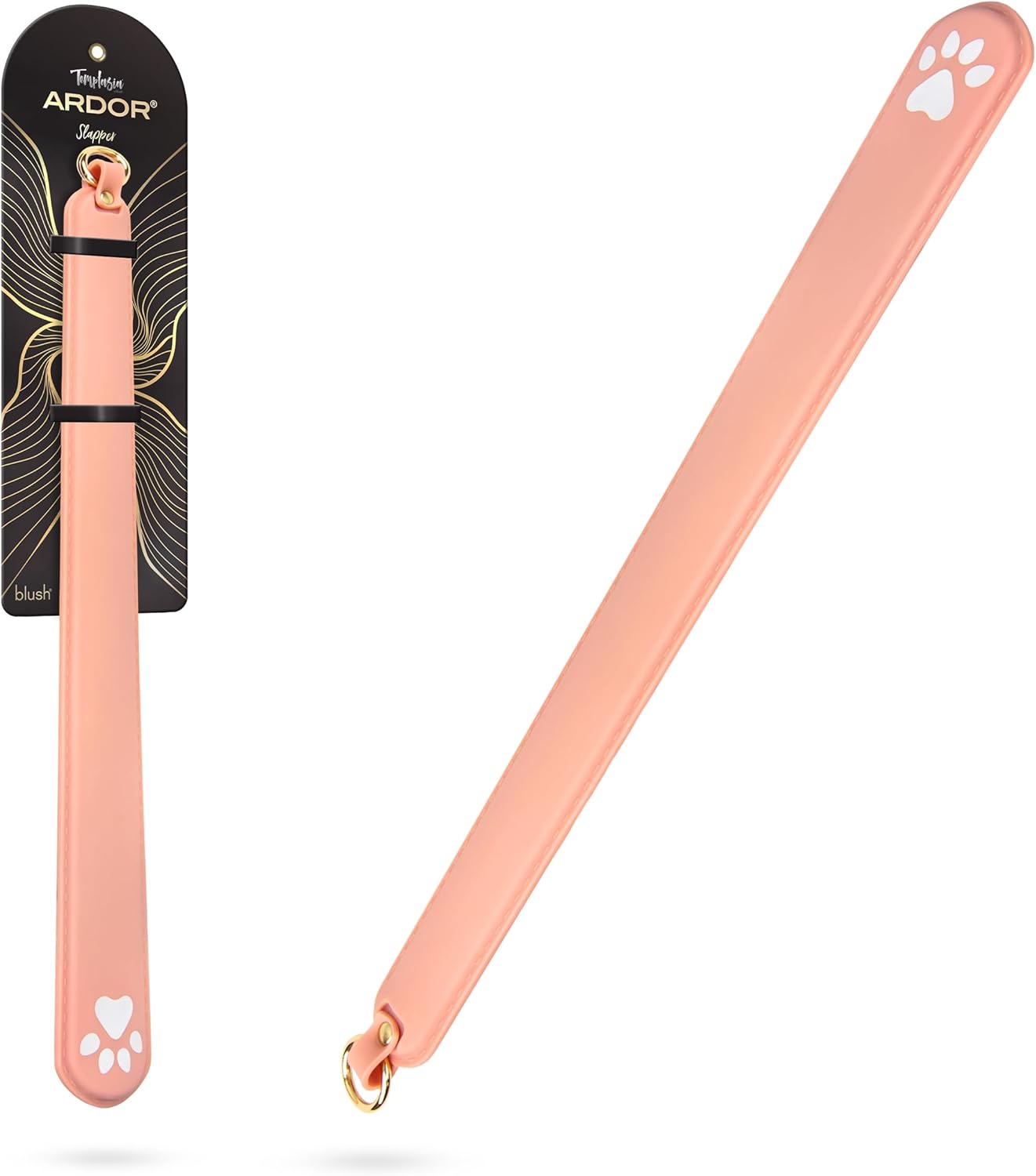Blush Temptasia Ardor 16.73" Silicone Slapper Paddle ~ Smooth Impact Spanking Hand Paddle ~ BDSM Bondage Fetish Play ~ Adult Sex Toys for Couples & Beginners Fun & Intimate Sexy Games Accessory ~ Pink