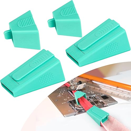 TIGARI Máquina de cinta al bies, paquete de 2 tubos de tela para alfombras Jelly Rolls, herramienta con enhebrador de agujas y desgarrador de