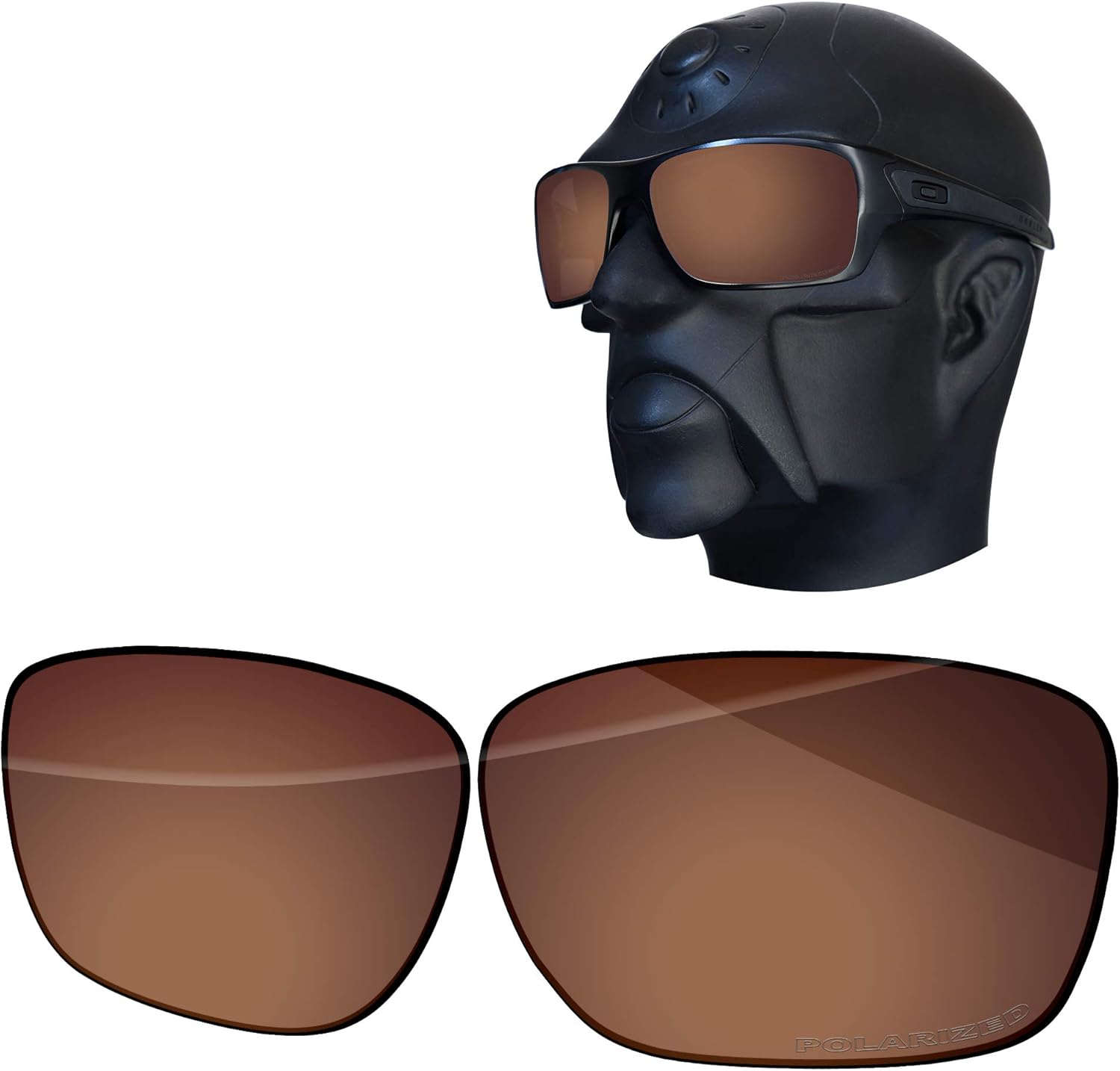 Ensky HardyShield Replacement Lenses for Oakley Turbine OO9263 Sunglasses - Saddle Brown