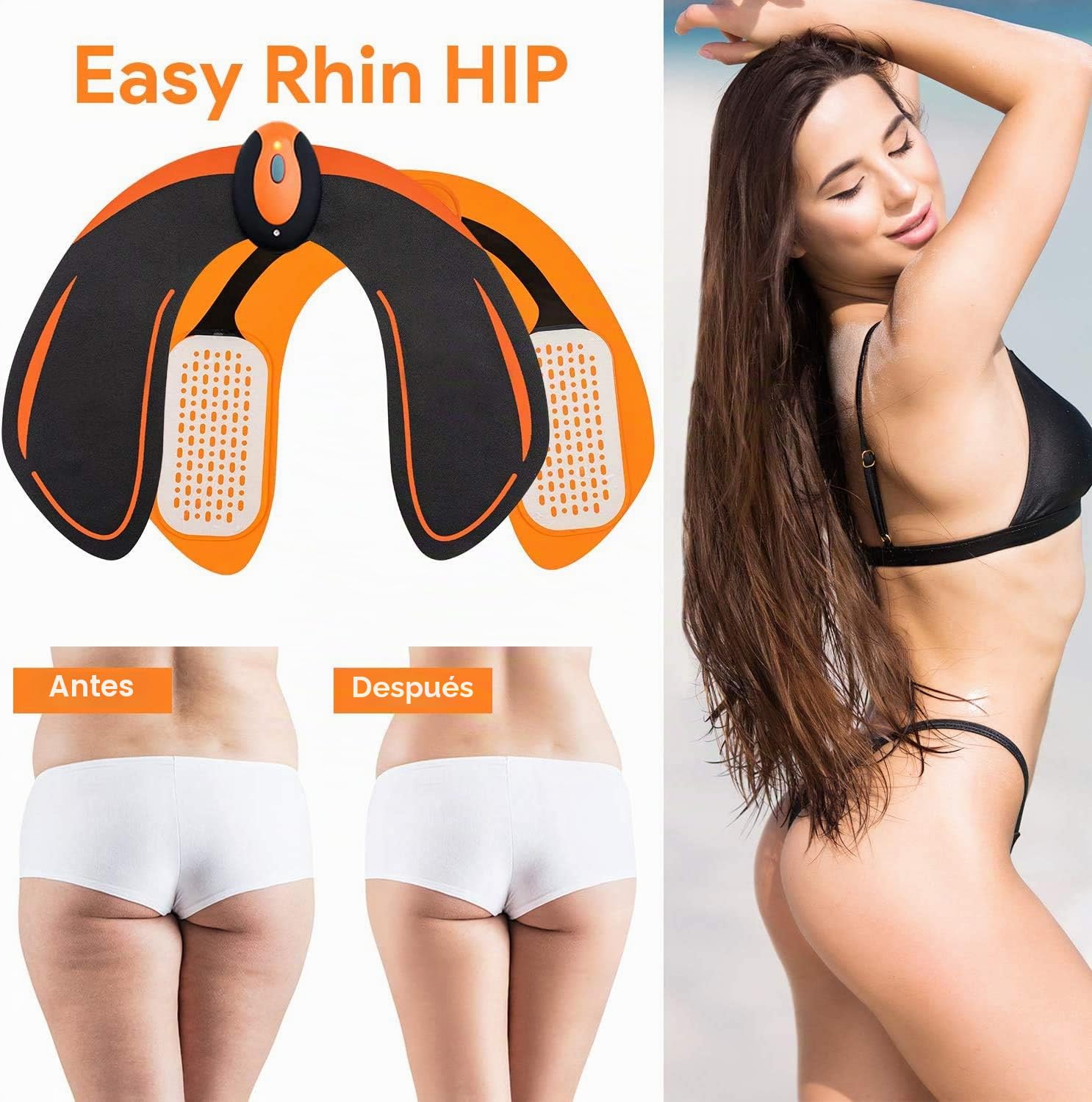 Electroestimulador de glúteos, dispositivo de entrenamiento EMS para la estimulación específica de los músculos de los glúteos, desarrollo muscular, entrenador para caderas, dispositivo de
