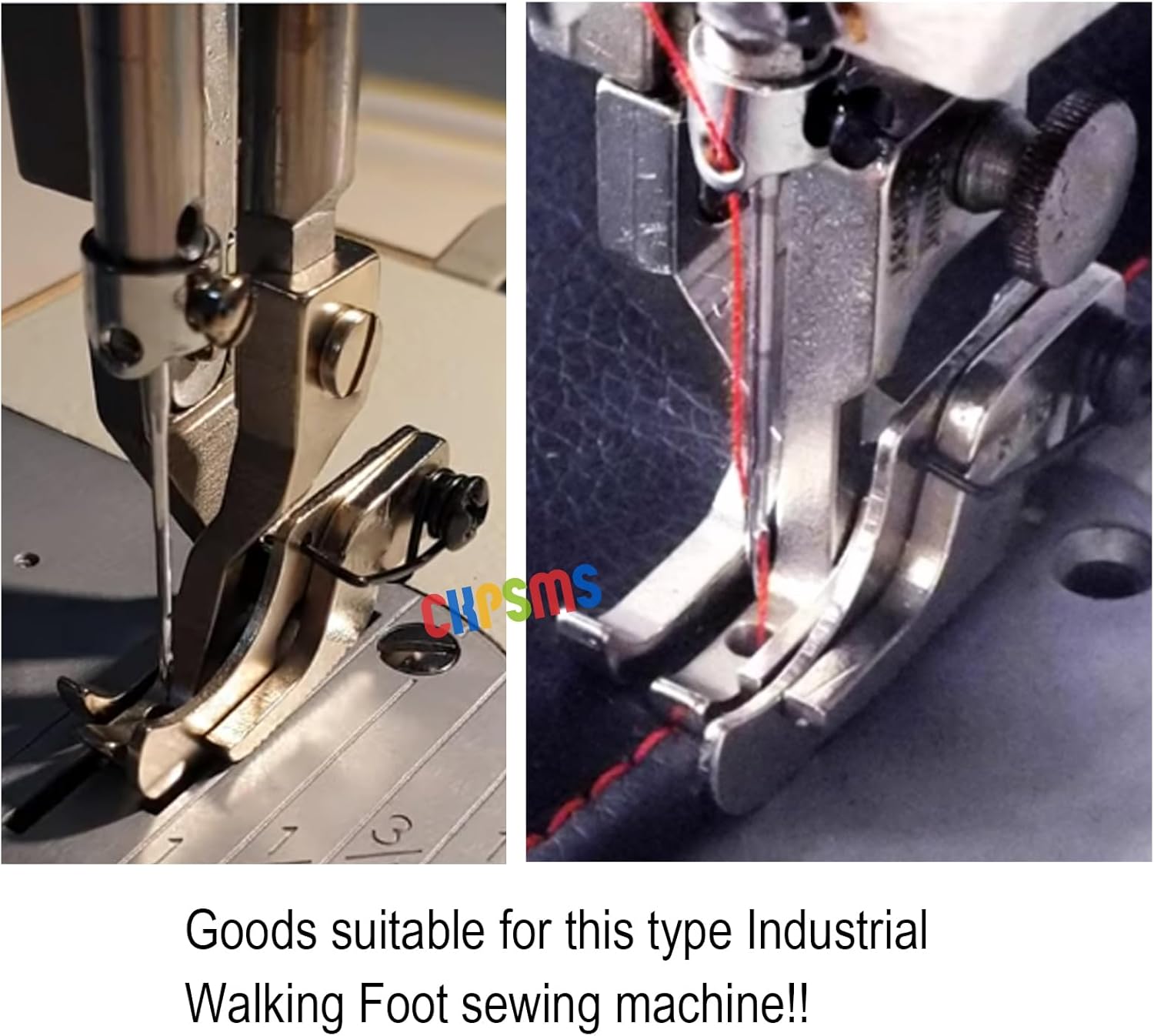 CKPSMS Brand - #KP-19034+KP-19035 2SET TOP Stitching Walking FEET with Right and Left Guide Compatible with/Replacement for Consew Brand 205RB / Brother Brand B797 /JUKI Brand 1181 (1/4"(6MM))