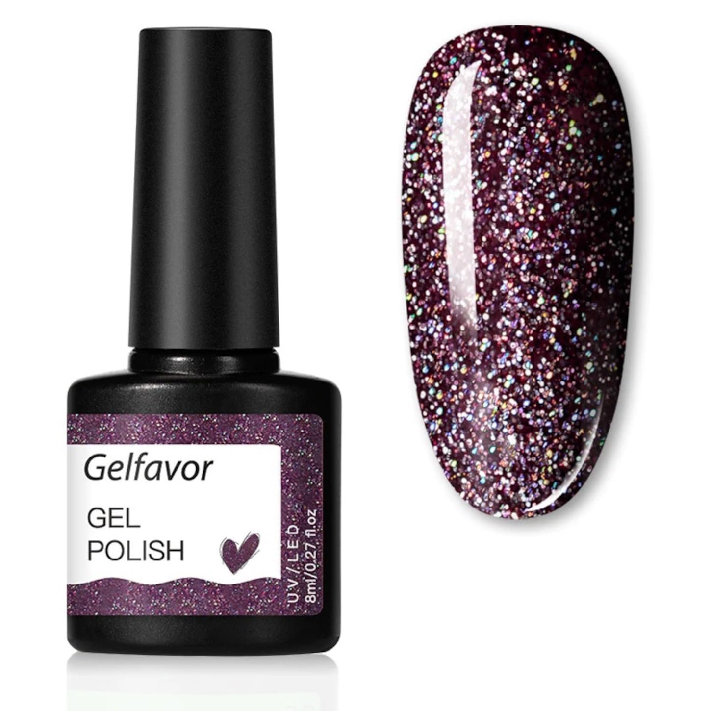 Gelfavor 8ml Gel UV Gelpolish Semi-Permanent Nail Polish Glossy UV LED Gel Nailpolish from BELLE GAGA™ Varnish Lacquer Nail Art Hybrid Easy To Use Soak Off Gel (G055)-image-46