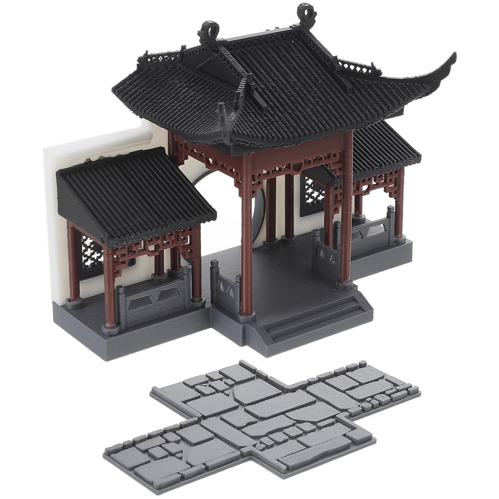 Décoration intérieure et extérieure élégante avec porte miniature chinoise