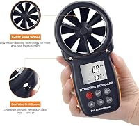 BTMETER Digitális Szélsebességmérő Kézi Anemométer LCD Kijelzővel 4