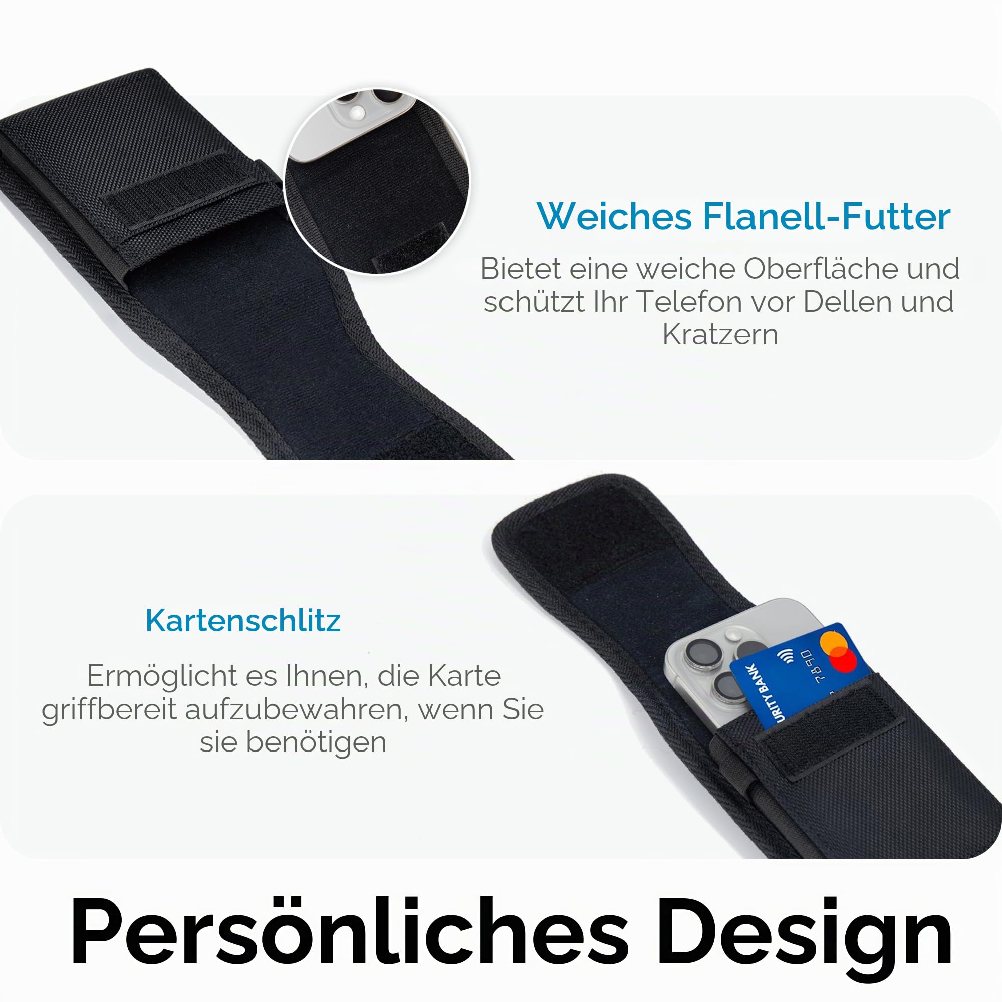 Handy Gürteltasche Premium Gürtel Tasche Handytasche für Galaxy S24 Ultra S23 Ultra S22 Ultra 5G Note 20 Ultra 5G Note 10+ Plus 5G -XL