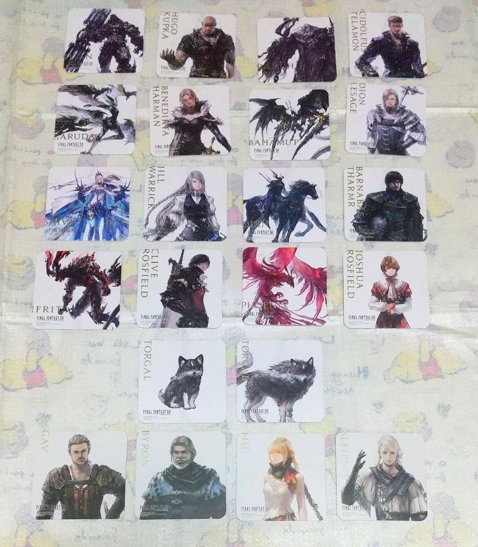 Amazon.co.jp: コースター 全種類 追加 第1弾 込 スクエニカフェ FF16 