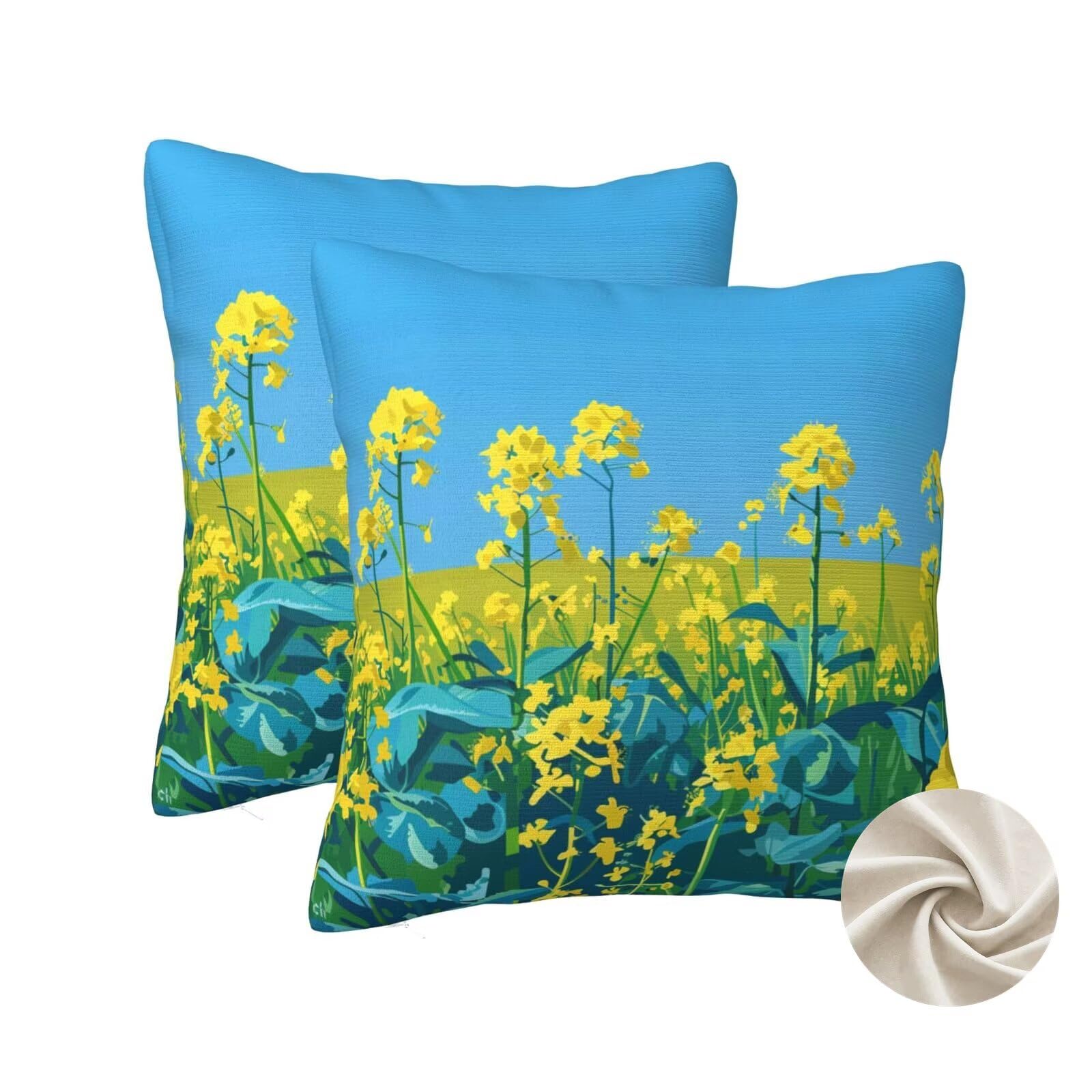 Housse de coussin bleu 60x60 pour un salon cosy et une décoration de chambre style nature