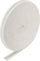 Vista 13 de MECCANIXITY Mecha de lámpara de aceite de 1/2 pulgada de ancho plano de 6.5 pies de algodón con puntada negra para iluminación de quemador