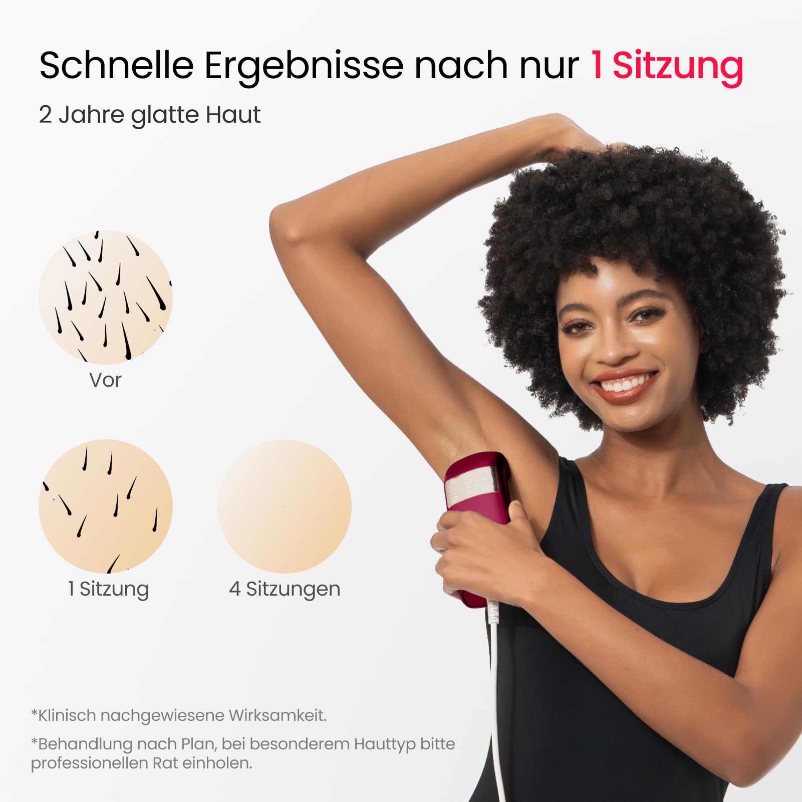 27J Duale Lichter 100W, Vierfach-Impuls IPL Geräte Haarentfernung, 16,6 cm² Saphir Eis-Kühlung 2°C, PHR-Modus, Dauerhaft Haarentfernung Laser für Frauen, Gesicht, Körper, Bikinizone, Beine, Achseln