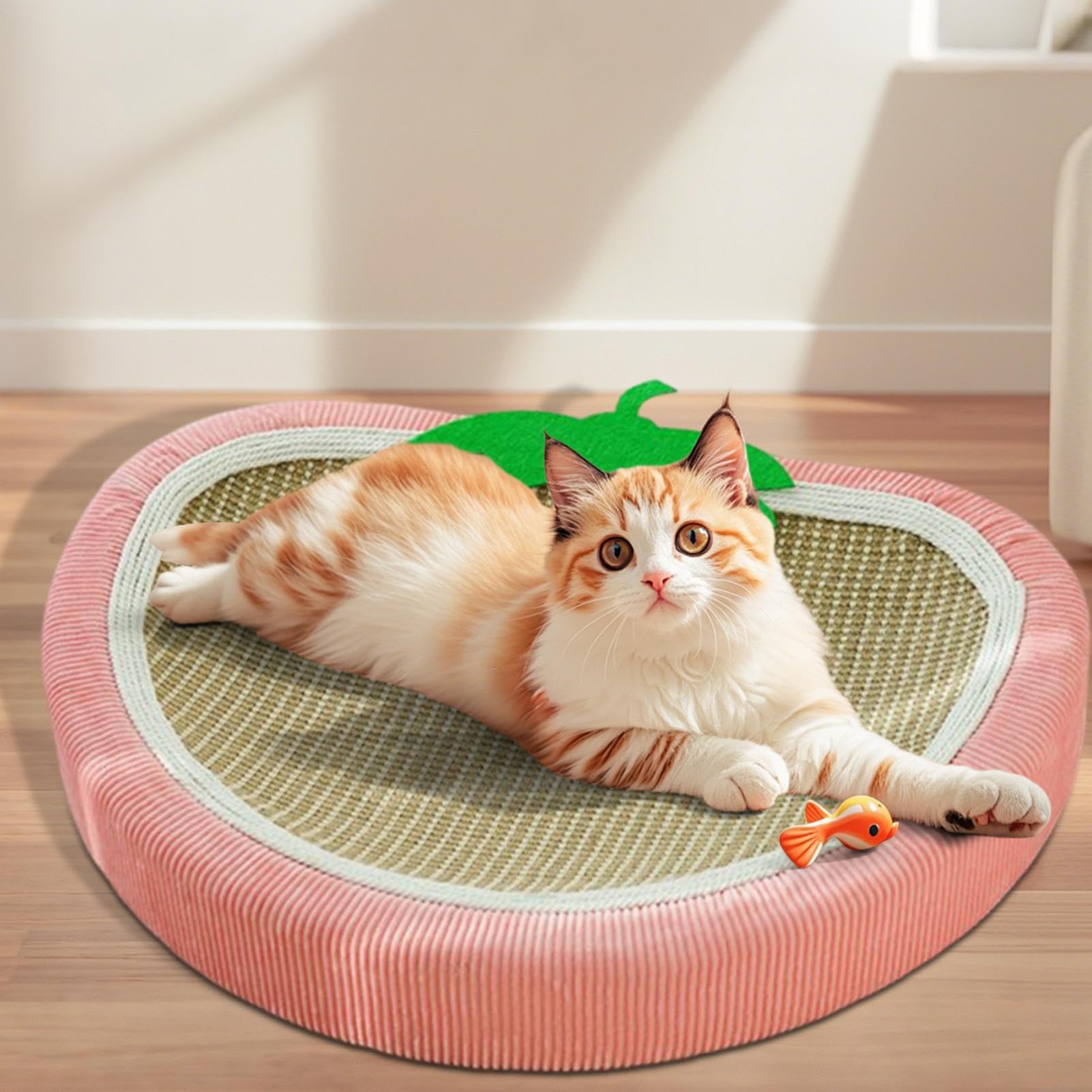 Tabla Rascadora para Gatos Protector Muebles Colchoneta Dormir Accesorios | Cama Rascador Sisal Fresa Interior Sofá Pared Alfombra Suelo Silla Puerta Gatito Perro Pequeño Apartam