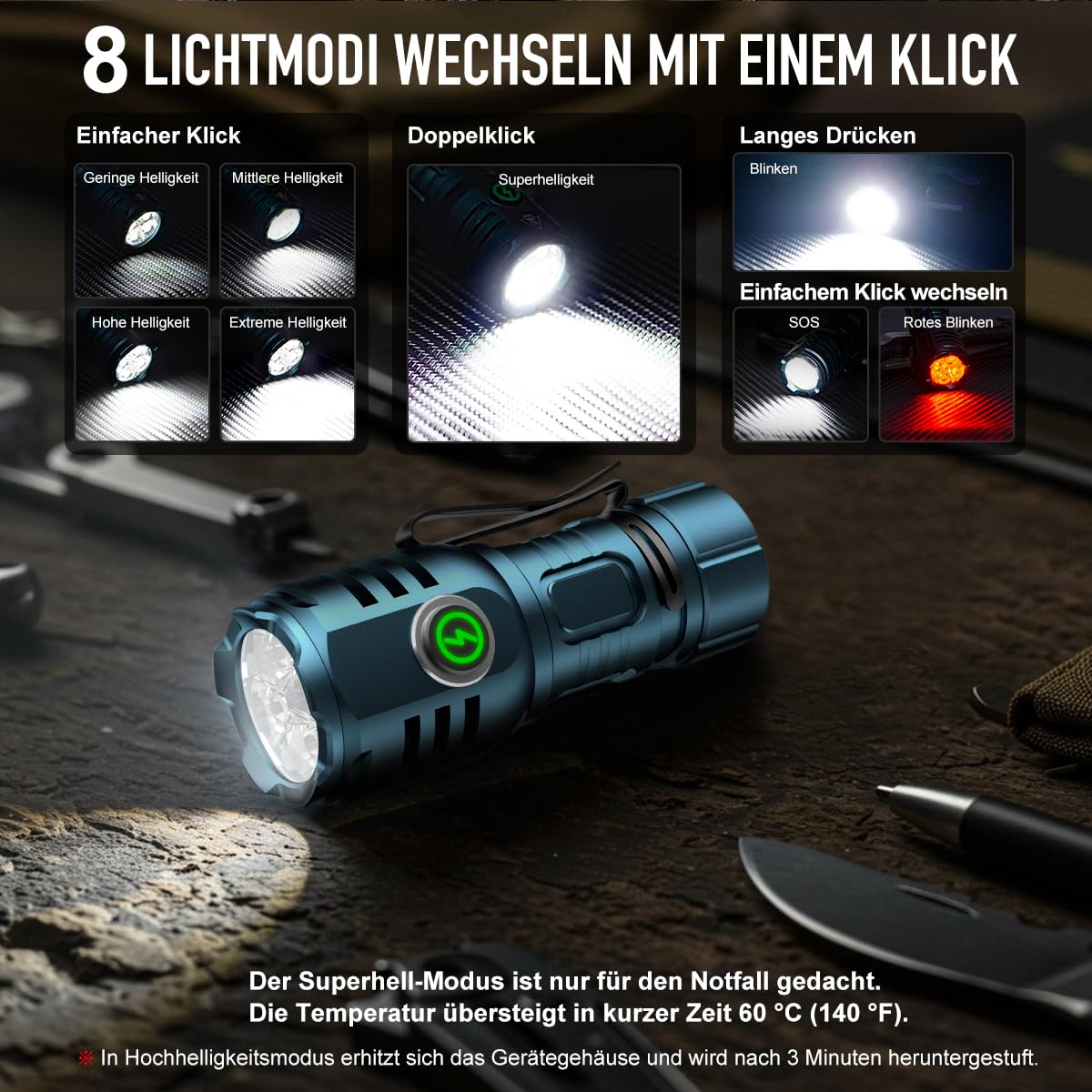 Lampe De Poche LED Rechargeable