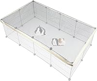 FULUE 48x24 Ventilated Mesh Cage Cover for C&C Midwest Guinea Pig Cages - Breathable Escape-Proof Lid with Secure Clips for Rabbits Chinchillas