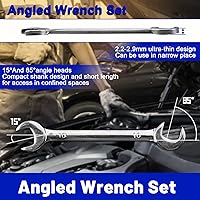 Vista 4 de SPEEDWOX Juego Mini de Llaves de Doble Extremo Abierto Métricas 4mm-11mm 10 piezas Llave de Cabeza Angular Super Fina con Bolsa de Almacenamiento
