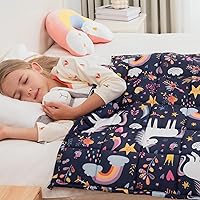 Vista 10 de Mr. Sandman Manta con peso de 3 libras, lavable, mejor para 20 a 40 libras, manta pesada de algodón transpirable con cuentas de vidrio no tóxicas